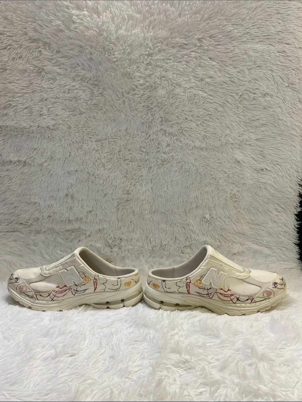 New Balance x Bryant Giles 2002R Cream/Multicolor Men’s Mule Shoes. Size-11.5